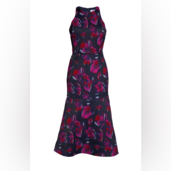 JS Collections JACQUARD MIDI DRESS - Picture 1 of 7